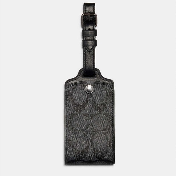 Coach Other - 🔥 SOLD 🔥 NWT Black Coach leather luggage tag